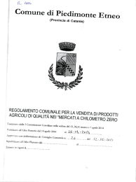 Mercati a Km 0 - Comune di Piedimonte Etneo