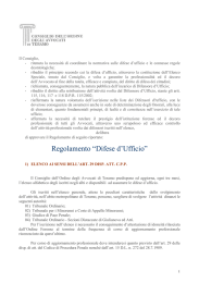 Regolamento “Difese d`Ufficio” - Home