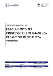 regolamento per l`ingresso e la permanenza in cantiere in sicurezza