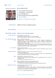 Enrico ANGUILLARI URBACT III Pool of validated experts