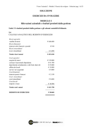 Soluzioni esercizi da svolgere volume 2 modulo 3