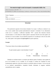 Inventario degli eventi stressanti e traumatici della vita