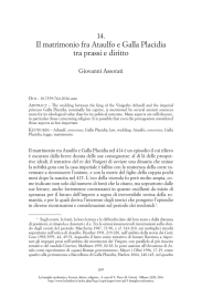 Il matrimonio fra Ataulfo e Galla Placidia tra prassi e