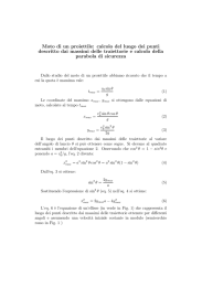 Moto di un proiettile: calcolo del luogo dei punti descritto dai