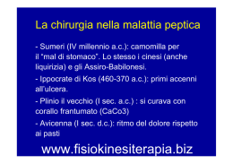 La chirurgia nella malattia peptica