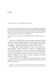 Rosario Pintaudi, Grenfell-Hunt e la papirologia in Italia