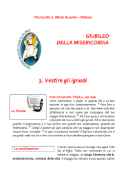 3. Vestire gli ignudi - Parrocchia Santa Maria Assunta