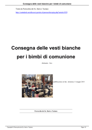 Consegna delle vesti bianche per i bimbi di comunione