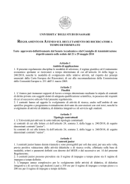 Regolamento di Ateneo per reclutamento di ricercatori a tem