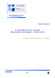 Il contratto di lavoro a tempo - Ordine dei Consulenti del lavoro della