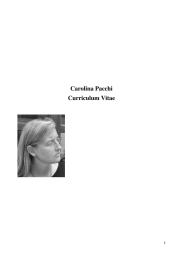 Carolina Pacchi Curriculum Vitae