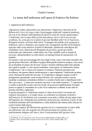 Le trame dell`ambizione nell`opera di Federico De Roberto