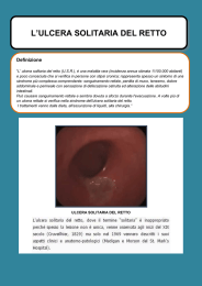 L`ULCERA SOLITARIA DEL RETTO