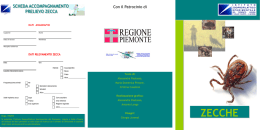 Brochure "Zecche, conoscere per prevenire
