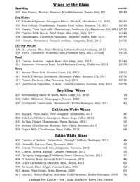 Wines by the Glass