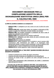 Documenti necessari per la compilazione