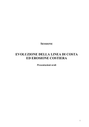 evoluzione della linea di costa ed erosione costiera