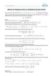 area di un triangolo note le coordinate dei suoi vertici