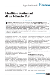 Finalit&agrave; e destinatari di un bilancio IAS