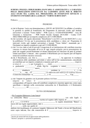 Schema Polizza Fideiussoria - Torno Subito