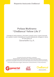 Polizza Multiramo “CheBanca! Yellow Life 3”