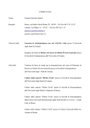 CURRICULUM Nome: Gaetano Edoardo Napoli Recapiti: Roma, via