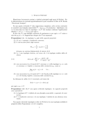 1. Spazi di Fr&eacute;chet Riportiamo brevemente nozioni e risultati