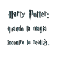 Tesina di maturità su Harry Potter