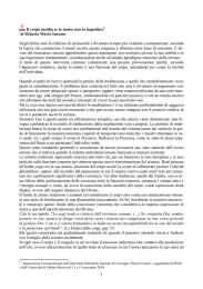 Il corpo medita se la mente non lo impedisce (Roberto Maria Sassone)