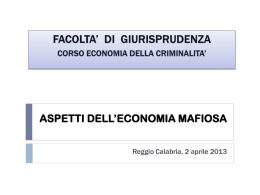 l`impresa mafiosa - Dipartimento di Giurisprudenza ed Economia