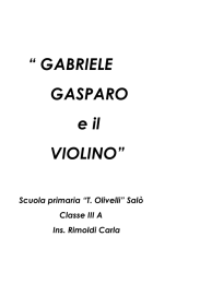 “ GABRIELE GASPARO e il VIOLINO”