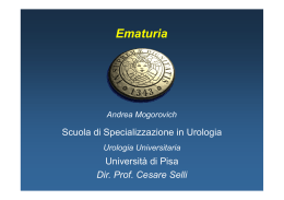 Ematuria [modalità compatibilità] - Urologia di Pisa