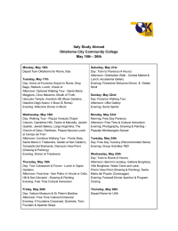 Program Itinerary - Oklahoma Study Abroad