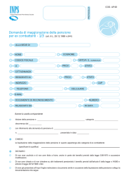 Domanda di maggiorazione della pensione