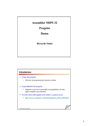 Assembler MIPS 32 Progetto Dama