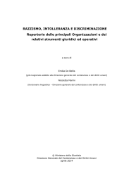 Razzismo, intolleranza e discriminazione