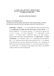 LA MUSICA TRA CREATIVITA`, DIRITTO E FISCO Foyer del