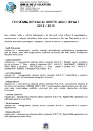 Relazione consegna Diplomi al Merito