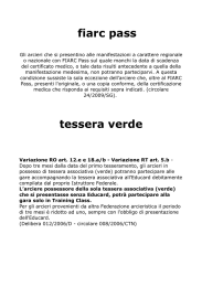 Tessera associativa FIARC e FIARC PASS