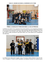 PRIMA LA SHAOLIN DI TERNI SECONDA LA CKA DI PERUGIA