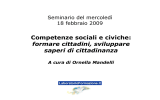 Competenze sociali e civiche: formare cittadini, sviluppare saperi di