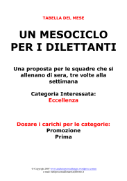 un mesociclo per i dilettanti - Calcio--Anche io Posso Allenare-