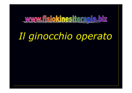 Il ginocchio operato