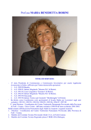 Prof.ssa MARIA BENEDETTA BORINI