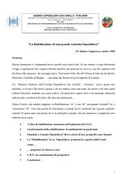 “La Riabilitazione di una grande Azienda Ospedaliera”