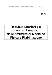 8.10 Medicina fisica e riabilitazione