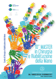 10&deg; MASTER in Chirurgia e Riabilitazione della Mano
