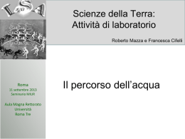 Scienze della terra_il percorso dell`acqua