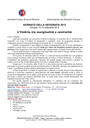 giornate della geografia - AGEI - Associazione dei Geografi Italiani