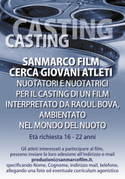nuotatori e nuotatrici per il casting di un film interpretato da raoul